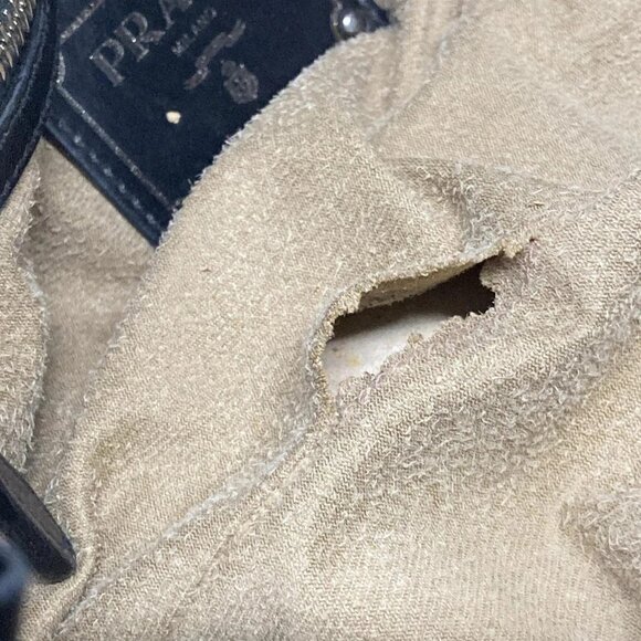 Auth PRADA - BR4344 Black Silver Leather Hardware Handbag - Picture 14 of 16